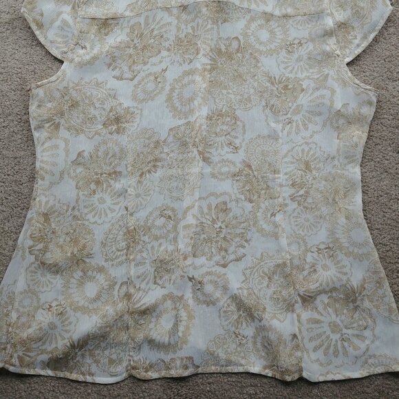 Reitman's Sheer Beige Blouse, Large, Like new - Picture 4 of 4